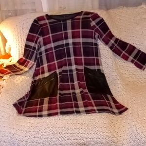 Dress. Size 14, Above knee, plaid, Madison leigh